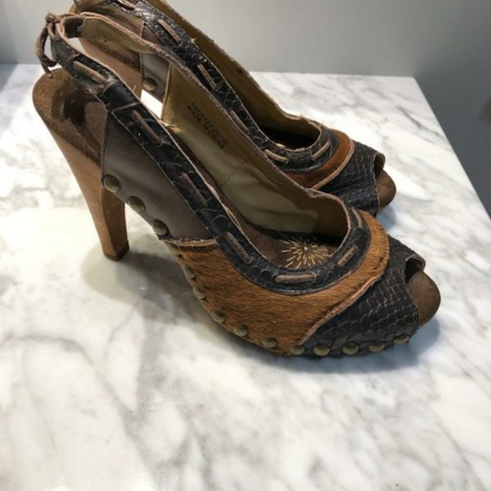 Peep toe slingbacks - Picture 2 of 6